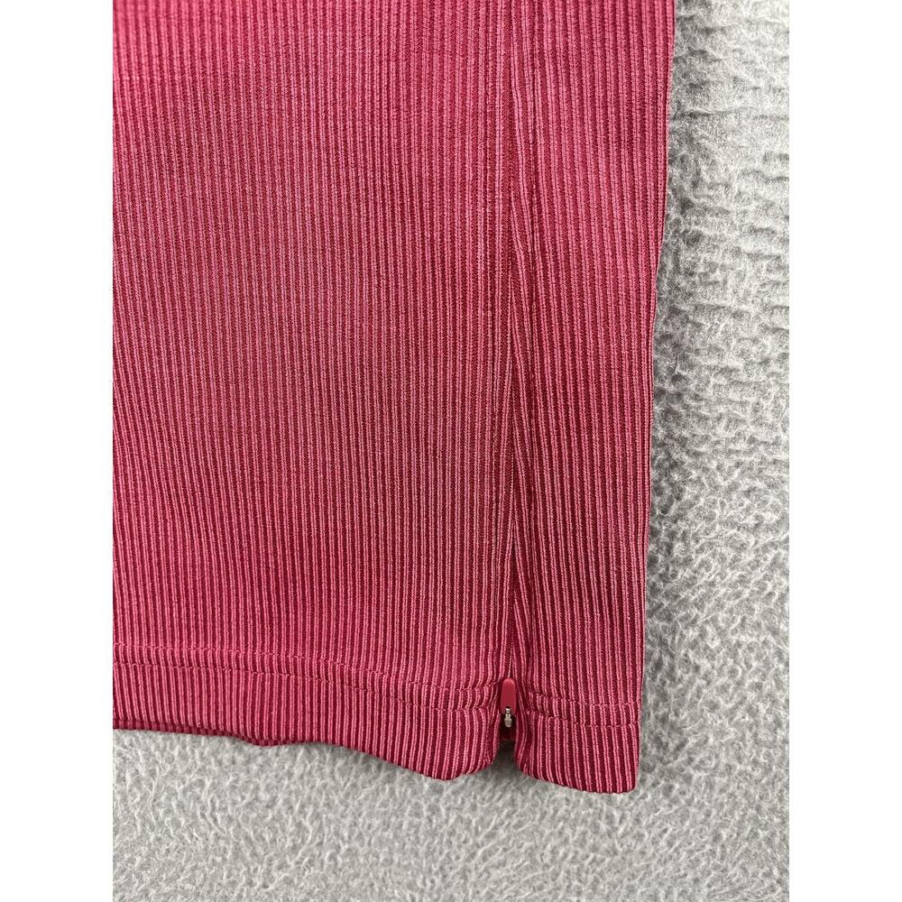 Lululemon Brushed Softstreme Ribbed Zip Flare Pant Womens 4 Pink Pomegranate - Picture 2 of 8